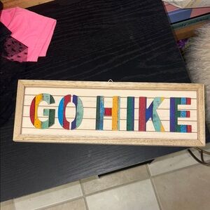 5/$8 Colorful 'Go Hike' Wall Art